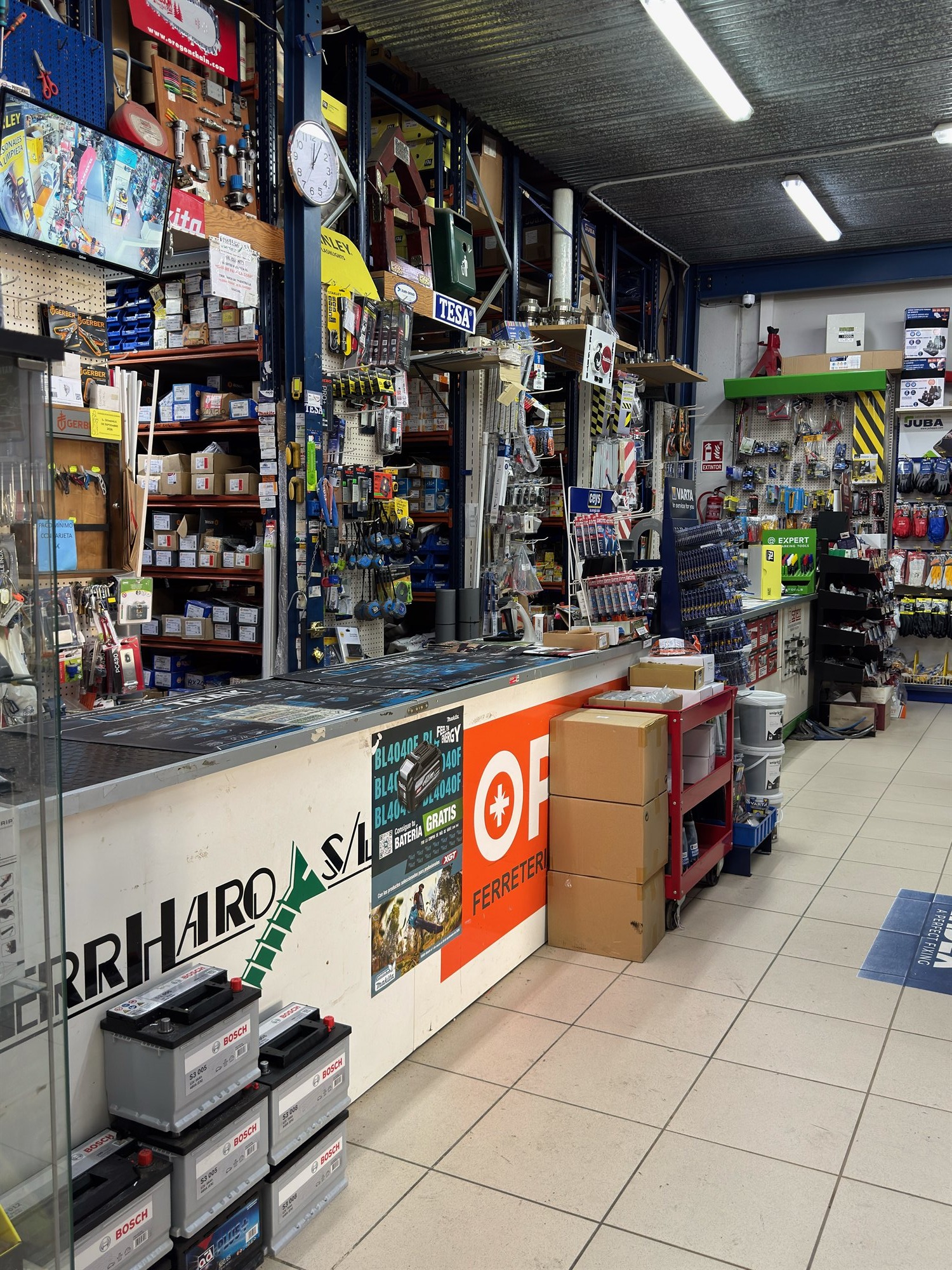Mostrador de Ferrharo en la tienda de Haro